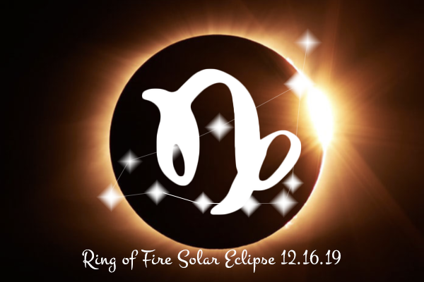 New Moon in Capricorn & Ring of Fire Solar Eclipse Dec 26 2019