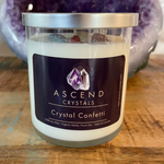 Crystal Confetti Crystal Candle, Crystal Confetti Intention Candle