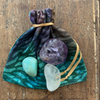 Peace + Healing Crystal Rx, Amethyst & Amazonite  Mojo Bag, Crystal Therapy
