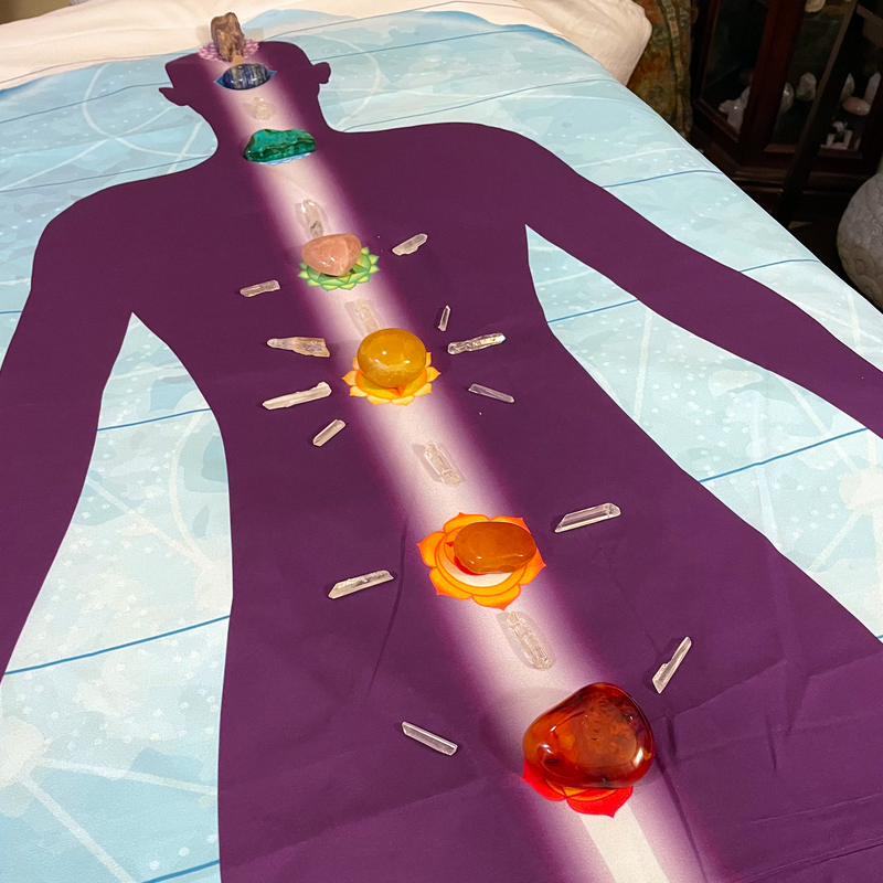 Massage Table Cover, Healing Practitioners Tools, Crystal Healing