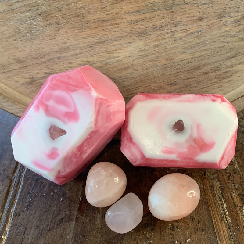 Rose Quartz Crystal Soap Bar