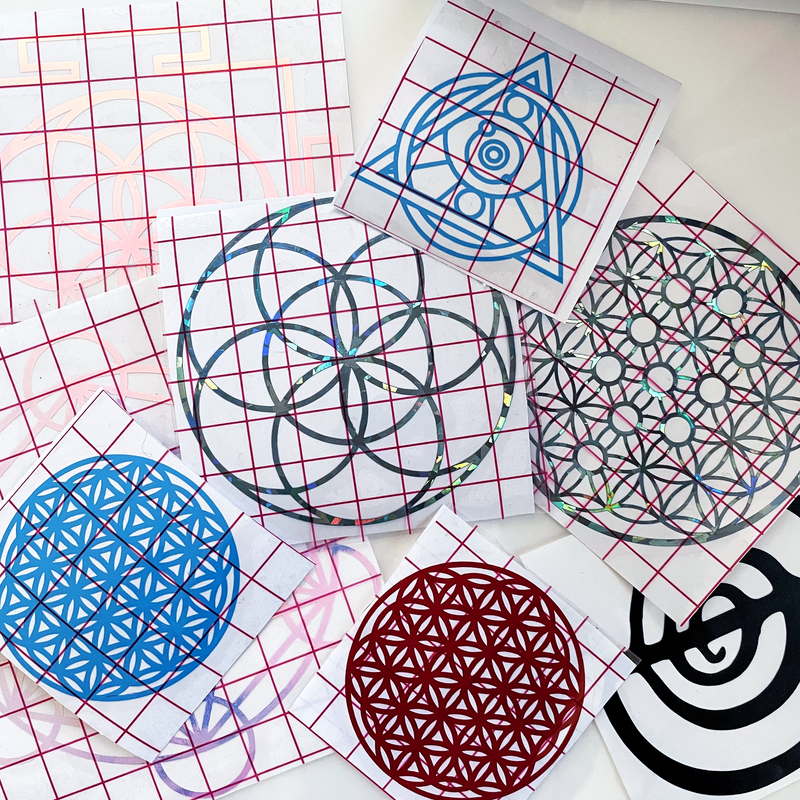 Small Sacred Geometry Decal Set, Small Sacred Geometry Decals